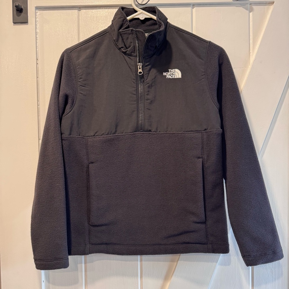 THE NORTH FACE Kids Black Fleece Half-Zip Pullover ~ Size LG/12